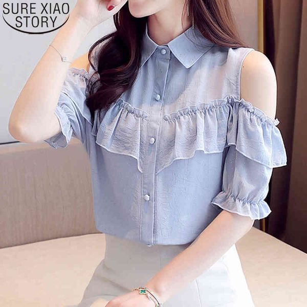 sweet women sequined ruffles off shoulder fashion summer korean loose short sleeve chiffon blouse casual 9614 210417, White
sweet women sequined ruffles off shoulder fashion summer korean loose short sleeve chiffon blouse casual 9614 210417, White