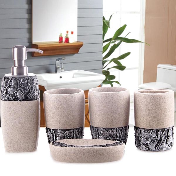 european bathroom five-piece resin toothbrush rack mouth cup wash set creative supplies suite tray wedding gift bath accessory
european bathroom five-piece resin toothbrush rack mouth cup wash set creative supplies suite tray wedding gift bath accessory