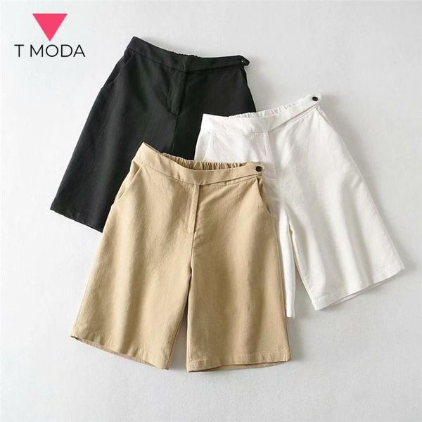women's shorts t moda 2021 summer women cotton lady button high-waist pockets casual bottoms female chic short pants, White;black
women's shorts t moda 2021 summer women cotton lady button high-waist pockets casual bottoms female chic short pants, White;black