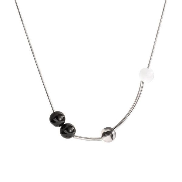 pendant necklaces fashion design sense net red same titanium steel necklace women's cold clavicle chain simple opal, Silver
pendant necklaces fashion design sense net red same titanium steel necklace women's cold clavicle chain simple opal, Silver