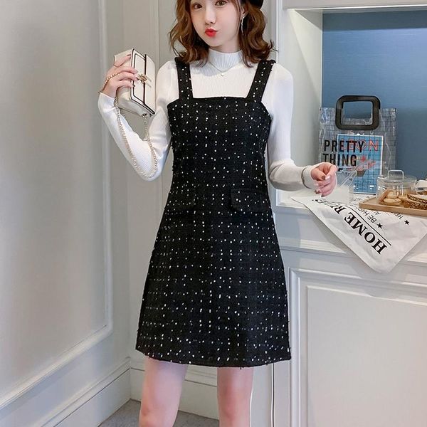 women's tracksuits dress suit kintting bottoming sweater and ladies tweed vest above knee a-line two-piece set, Gray
women's tracksuits dress suit kintting bottoming sweater and ladies tweed vest above knee a-line two-piece set, Gray