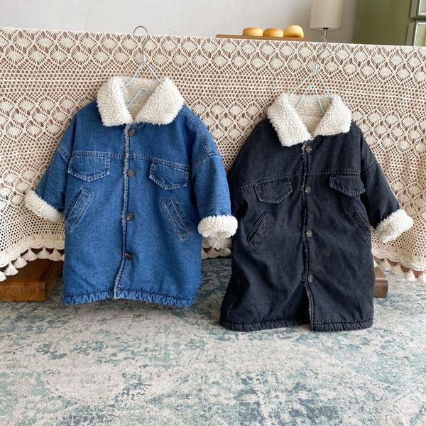 jackets 2021 girls boys thicken denim coat winter cotton fashion full sleeve kids jacket 2-7 years, Blue;gray
jackets 2021 girls boys thicken denim coat winter cotton fashion full sleeve kids jacket 2-7 years, Blue;gray