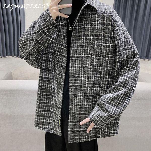 men's casual shirts 2021 autumn winter plaid shirt men korean fashion loose harajuku streetwear long-sleeved, White;black
men's casual shirts 2021 autumn winter plaid shirt men korean fashion loose harajuku streetwear long-sleeved, White;black