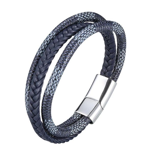 vintage men's wrap bracelet multilayer leather braided rope bangles stainless steel magnet clasp wrist band punk jewelry sp1009 charm b, Golden;silver
vintage men's wrap bracelet multilayer leather braided rope bangles stainless steel magnet clasp wrist band punk jewelry sp1009 charm b, Golden;silver