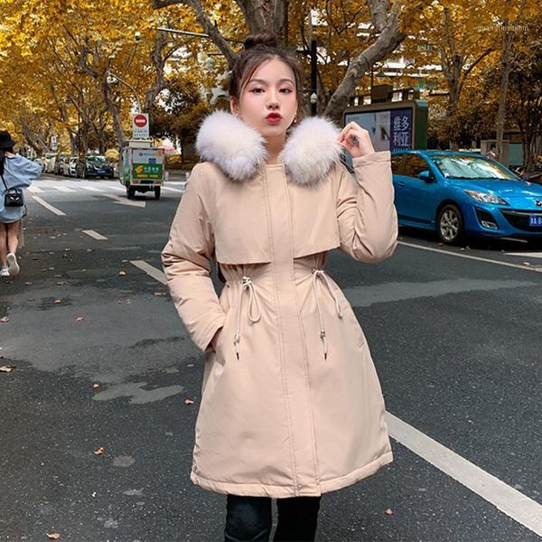 women's parkas solid hooded with fur wool liner zipper long winter jacket casual plus size sleeve coats female outerwear down, Black
women's parkas solid hooded with fur wool liner zipper long winter jacket casual plus size sleeve coats female outerwear down, Black