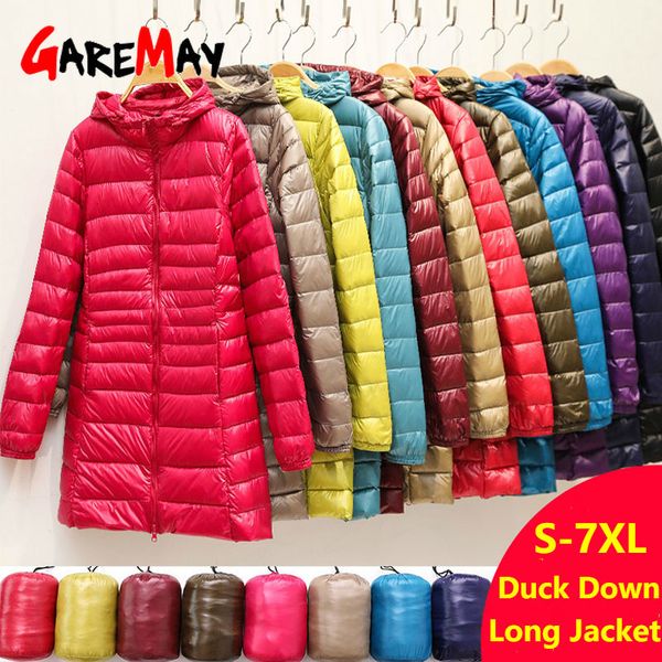 winter warm women's padded hooded long jacket white duck down female overcoat ultra light slim solid jackets coat portable parka 210428, Black
winter warm women's padded hooded long jacket white duck down female overcoat ultra light slim solid jackets coat portable parka 210428, Black
