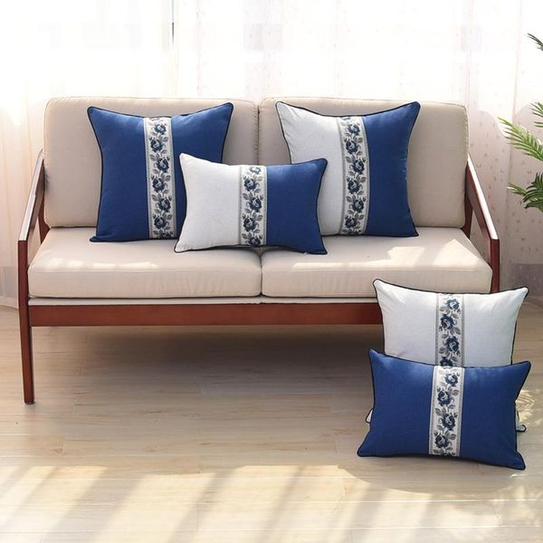 cushion/decorative pillow cotton linen blue white retro jacquard pillowcase decorative wood sofa flower yarn-dyed back cushion cover
cushion/decorative pillow cotton linen blue white retro jacquard pillowcase decorative wood sofa flower yarn-dyed back cushion cover