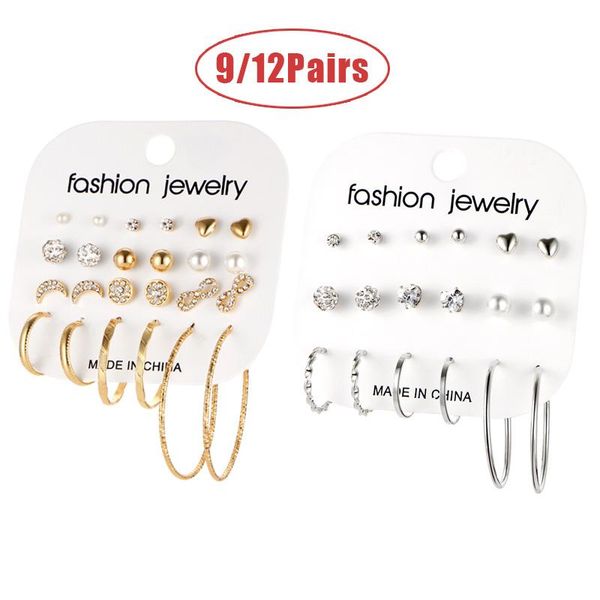dangle & chandelier 9/12pairs trendy rhinestone moon heart bowknot earrings punk oversize circle hoop set for women girlis jewelry gift, Silver
dangle & chandelier 9/12pairs trendy rhinestone moon heart bowknot earrings punk oversize circle hoop set for women girlis jewelry gift, Silver