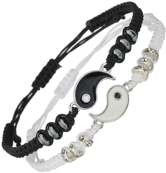 charm bracelets 2pcs tai chi yin yang couple for women men adjustable braided chain bracelet necklace lover necklaces, Golden;silver
charm bracelets 2pcs tai chi yin yang couple for women men adjustable braided chain bracelet necklace lover necklaces, Golden;silver