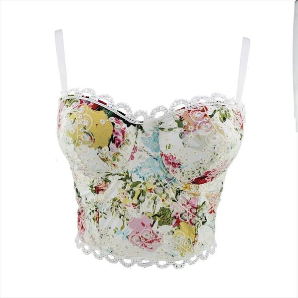 fresh breath embroidery print womens cami push up silm bralette bra to wear out female corset, White
fresh breath embroidery print womens cami push up silm bralette bra to wear out female corset, White