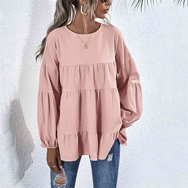 vintage shirt womens and blouses autumn summer solid color o neck lantern sleeve casual cute loose shirt women 210517, White
vintage shirt womens and blouses autumn summer solid color o neck lantern sleeve casual cute loose shirt women 210517, White