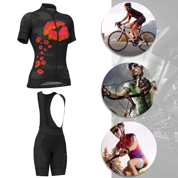 racing sets summer women red lips cycling short-sleeved sportwears suit breathable outdoor sports running clothes female bike riding suits, Black;blue
racing sets summer women red lips cycling short-sleeved sportwears suit breathable outdoor sports running clothes female bike riding suits, Black;blue