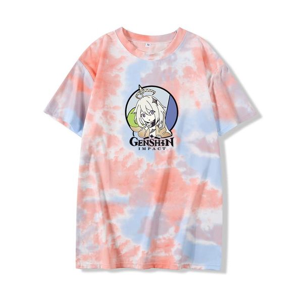 women's t-shirt tie dye female summer cartoon anime genshin impact print pattern japan korean casual harajuku style fashion couple, White
women's t-shirt tie dye female summer cartoon anime genshin impact print pattern japan korean casual harajuku style fashion couple, White