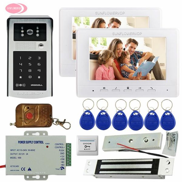 video intercom with lock ir camera rfid/password unlock monitor 2 color doorbell home security door phones
video intercom with lock ir camera rfid/password unlock monitor 2 color doorbell home security door phones