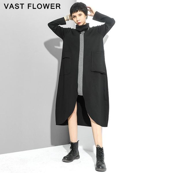 casual dresses women dress irregular contrast color patchwork clothes long sleeve high collar fashion loose autumn winter 2021, Black;gray
casual dresses women dress irregular contrast color patchwork clothes long sleeve high collar fashion loose autumn winter 2021, Black;gray
