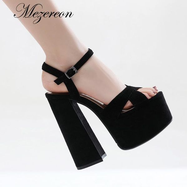 dress shoes classic womens sandals genuine leather buckle thick heeled platform ladies party prom, Black
dress shoes classic womens sandals genuine leather buckle thick heeled platform ladies party prom, Black