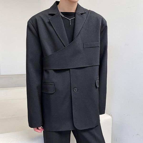 men's suits & blazers men detachable 3 pieces suit jacket male harajuku streetwear fashion casual loose modeling party coat blazer man, White;black
men's suits & blazers men detachable 3 pieces suit jacket male harajuku streetwear fashion casual loose modeling party coat blazer man, White;black