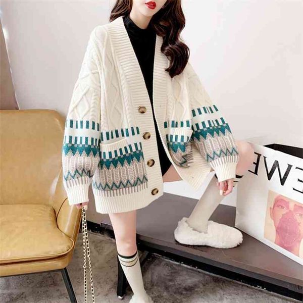 mori series knitted cardigan women's spring and autumn fashion jacket loose twist sweater outer wear 210427, White;black
mori series knitted cardigan women's spring and autumn fashion jacket loose twist sweater outer wear 210427, White;black