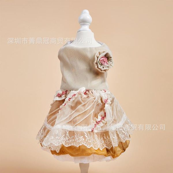 dog apparel pet wedding dress with rose decoration, puppy floral embroidery lace dresses for summer
dog apparel pet wedding dress with rose decoration, puppy floral embroidery lace dresses for summer