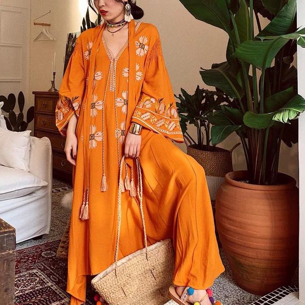 casual dresses morocco travel retro ethnic summer embroidery cotton linen flared sleeves nepal thailand vacation v neck long dress loose, Black;gray
casual dresses morocco travel retro ethnic summer embroidery cotton linen flared sleeves nepal thailand vacation v neck long dress loose, Black;gray