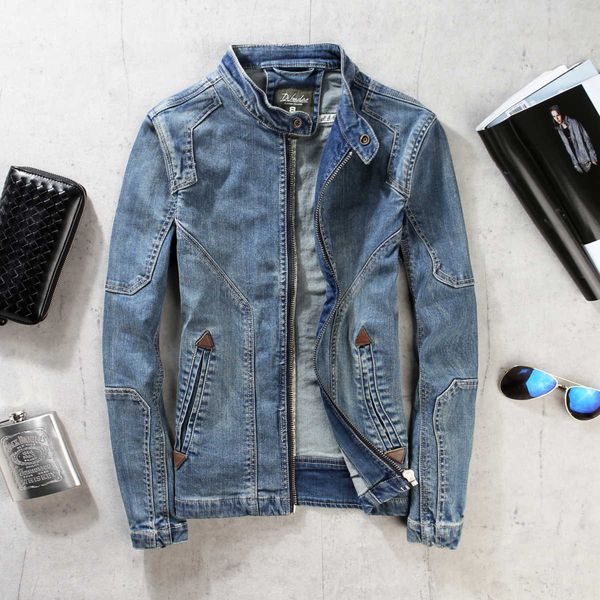 spring autumn men's jacket, fashion slim long sleeve denim jacket , heavy-duty washed slim motorcycle jackets sh190826, Black;brown
spring autumn men's jacket, fashion slim long sleeve denim jacket , heavy-duty washed slim motorcycle jackets sh190826, Black;brown