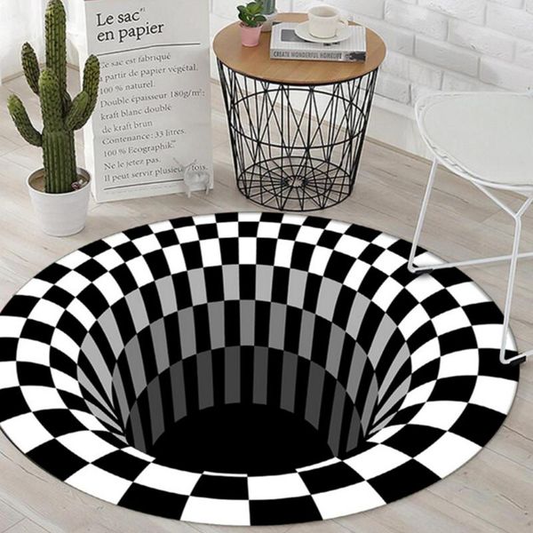 carpets 3d stereo vision carpet round black white mat for living room three-dimensional illusion visual rug print bottomless hole dec
carpets 3d stereo vision carpet round black white mat for living room three-dimensional illusion visual rug print bottomless hole dec