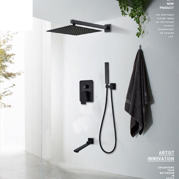 matte black shower faucets set rain waterfall concealed system wall mount bathtub mixer combo bathroom sets
matte black shower faucets set rain waterfall concealed system wall mount bathtub mixer combo bathroom sets