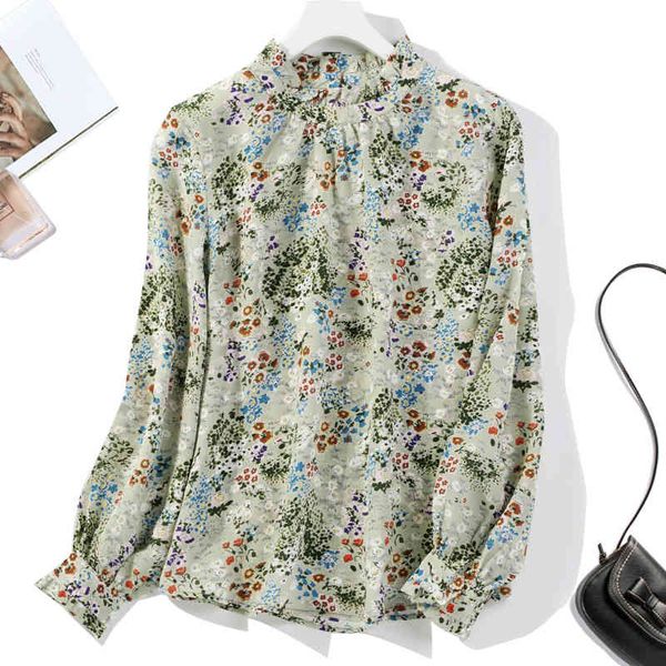 blouses women's 100% mulberry 16mm crepe silk stand ruffles neck long sleeve green print shirt blouse office work l xl jn597, White
blouses women's 100% mulberry 16mm crepe silk stand ruffles neck long sleeve green print shirt blouse office work l xl jn597, White
