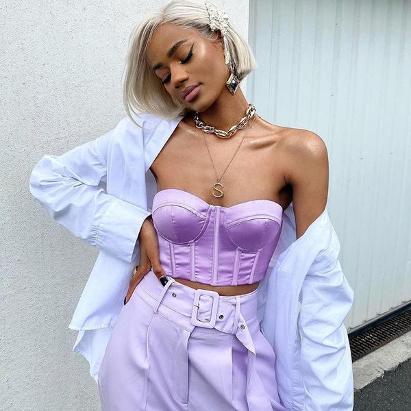 women casual tube purple solid color close-fitting sleeveless crop female bra fashion lingerie clubwear women's tanks & camis, White
women casual tube purple solid color close-fitting sleeveless crop female bra fashion lingerie clubwear women's tanks & camis, White
