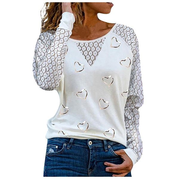 women's blouses & shirts embroidery love print lace women summer stitching vintage plus size ladies female blusas 3, White
women's blouses & shirts embroidery love print lace women summer stitching vintage plus size ladies female blusas 3, White