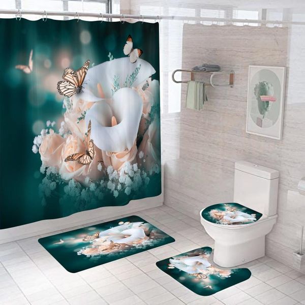 fashion 3d print flower butterfly shower curtain set color bathroom waterproof bath washable curtains with hooks
fashion 3d print flower butterfly shower curtain set color bathroom waterproof bath washable curtains with hooks