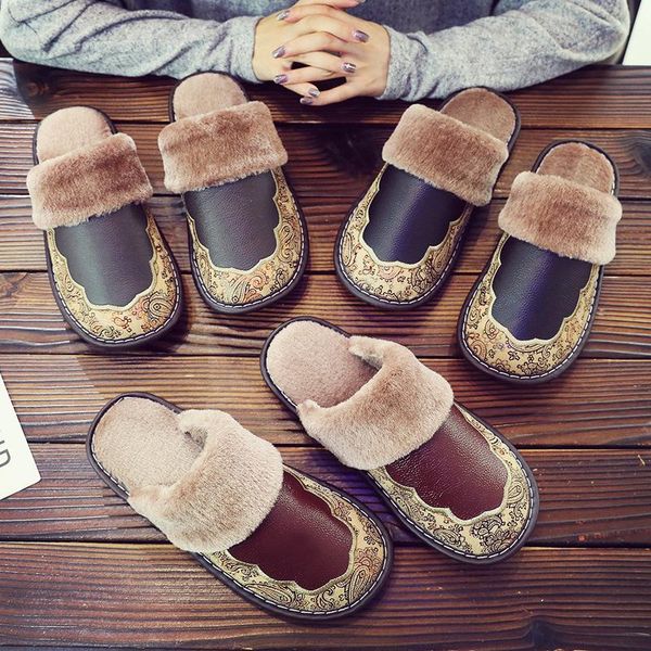 couple winter plush slippers female and male home cotton slipper floral print indoor shoes non-slip household, Black
couple winter plush slippers female and male home cotton slipper floral print indoor shoes non-slip household, Black