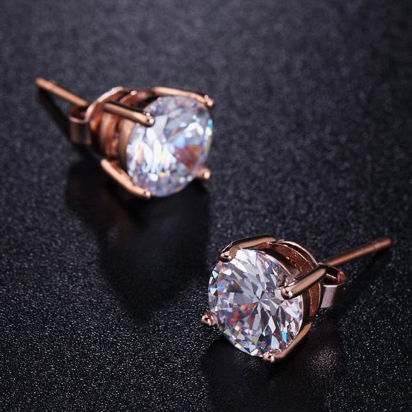 stud simple four-claw earrings zircon platinum-plated/rose gold wholesale woman fashion jewelry temperament, Golden;silver
stud simple four-claw earrings zircon platinum-plated/rose gold wholesale woman fashion jewelry temperament, Golden;silver