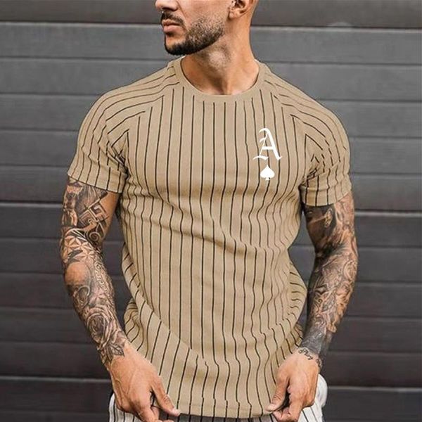 men's t-shirts summer casual striped t-shirt gyms fitness o-neck short sleeve fashion poker print men apparel, White;black
men's t-shirts summer casual striped t-shirt gyms fitness o-neck short sleeve fashion poker print men apparel, White;black