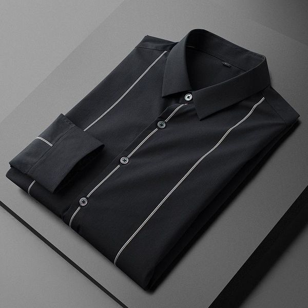 male shirts cotton luxury spring stripe long sleeve casual mens dress fashion slim fit black white man men's, White;black
male shirts cotton luxury spring stripe long sleeve casual mens dress fashion slim fit black white man men's, White;black
