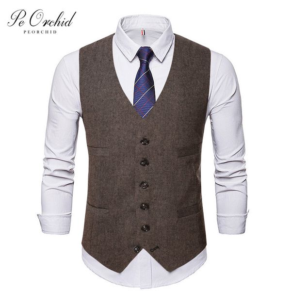 men's vests peorchid vintage vest men casual gilet de costume british style formal waistcoat slim fit herringbone groom wedding vest1 d, Black;white
men's vests peorchid vintage vest men casual gilet de costume british style formal waistcoat slim fit herringbone groom wedding vest1 d, Black;white