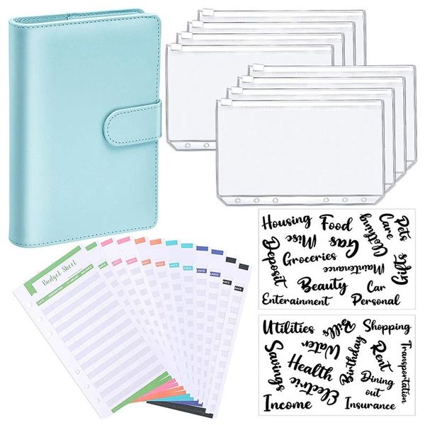 gift wrap a6 pu leather notebook binder budget planning notepad, 6 ring sleeves, 8 pockets, for bill
gift wrap a6 pu leather notebook binder budget planning notepad, 6 ring sleeves, 8 pockets, for bill