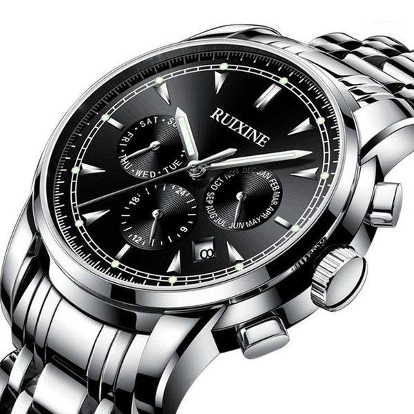 wristwatches ruixine 2021 fashion men watch brand multifunction automatic calendar waterproof mechanical watches, Slivery;brown
wristwatches ruixine 2021 fashion men watch brand multifunction automatic calendar waterproof mechanical watches, Slivery;brown