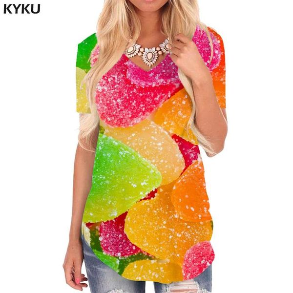 women's t-shirt kyku candy women colorful v-neck tshirt rainbow funny t shirts gradient tshirts printed womens clothing punk rock loose, White
women's t-shirt kyku candy women colorful v-neck tshirt rainbow funny t shirts gradient tshirts printed womens clothing punk rock loose, White