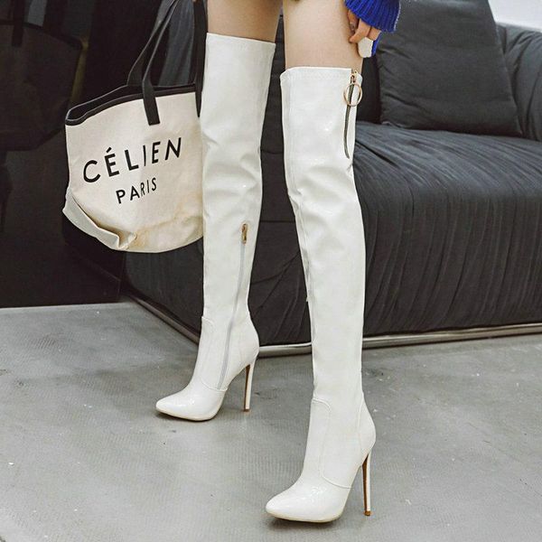 boots women autumn winter over the knee super high heel fashion zipper thigh pointed toe shoes black
boots women autumn winter over the knee super high heel fashion zipper thigh pointed toe shoes black