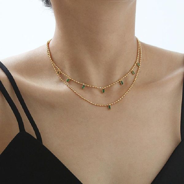 chokers vintage gold chain necklace for women round bead choker emerald square pendant zircon collar jewelry gift, Golden;silver
chokers vintage gold chain necklace for women round bead choker emerald square pendant zircon collar jewelry gift, Golden;silver
