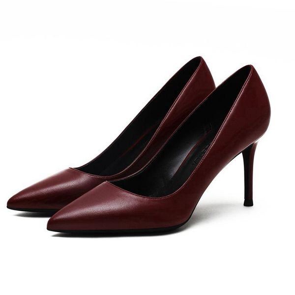 dress shoes 8cm heel women 2021 spring fashion office high heels sheepskin leather pumps stiletto ladies big size e0004, Black
dress shoes 8cm heel women 2021 spring fashion office high heels sheepskin leather pumps stiletto ladies big size e0004, Black