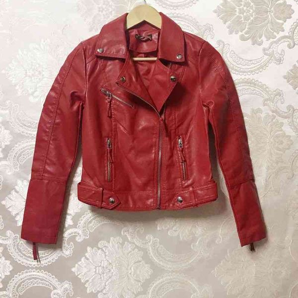 2020 spring and autumn new fashion short korean slim locomotive et pu leather women's wear, Black;brown
2020 spring and autumn new fashion short korean slim locomotive et pu leather women's wear, Black;brown