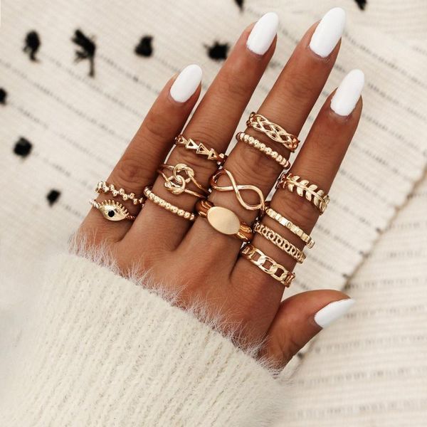 wedding rings vintage boho finger ring set gold silver color evil eye infinity knuckle carved stackable for women christmas jewelry, Slivery;golden
wedding rings vintage boho finger ring set gold silver color evil eye infinity knuckle carved stackable for women christmas jewelry, Slivery;golden