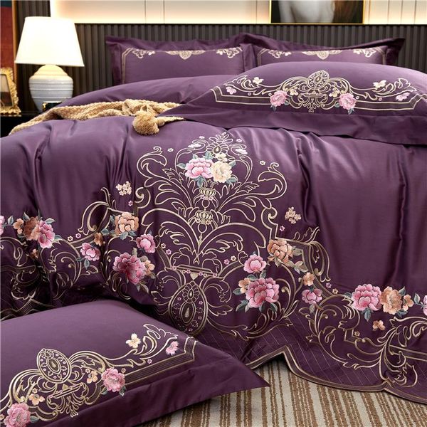 bedding sets luxury purple flowers embroidery 1000tc egyptian cotton set soft silky duvet cover bed linen fitted sheet pillowcases
bedding sets luxury purple flowers embroidery 1000tc egyptian cotton set soft silky duvet cover bed linen fitted sheet pillowcases