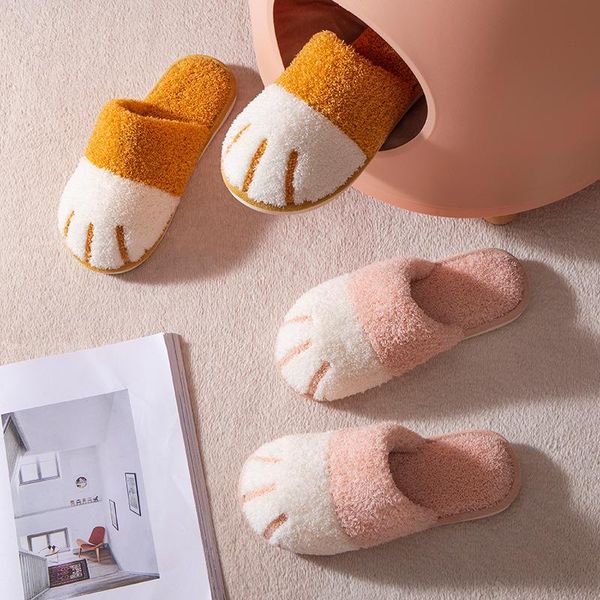 cat slipper winter women indoor flat warm slippers couple house cute indor with soft sole, Black
cat slipper winter women indoor flat warm slippers couple house cute indor with soft sole, Black