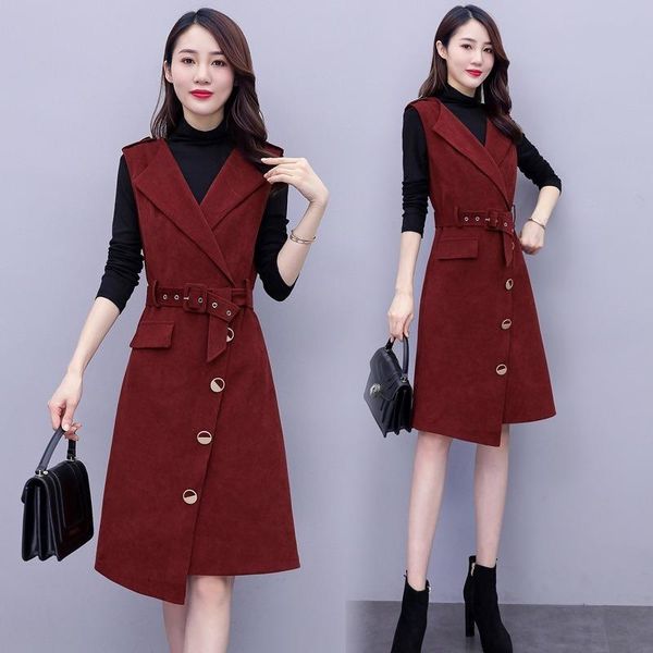 casual dresses 2021 autumn/winter fashion age reduction medium and long bottom knit waistcoat two-piece dress with small fragrance, Black;gray
casual dresses 2021 autumn/winter fashion age reduction medium and long bottom knit waistcoat two-piece dress with small fragrance, Black;gray