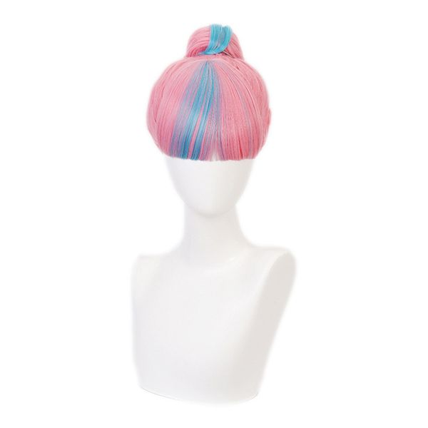lol true damage qiyana pink blue wig with bun wig cosplay costume heat resistant synthetic hair women party wigs, Black
lol true damage qiyana pink blue wig with bun wig cosplay costume heat resistant synthetic hair women party wigs, Black