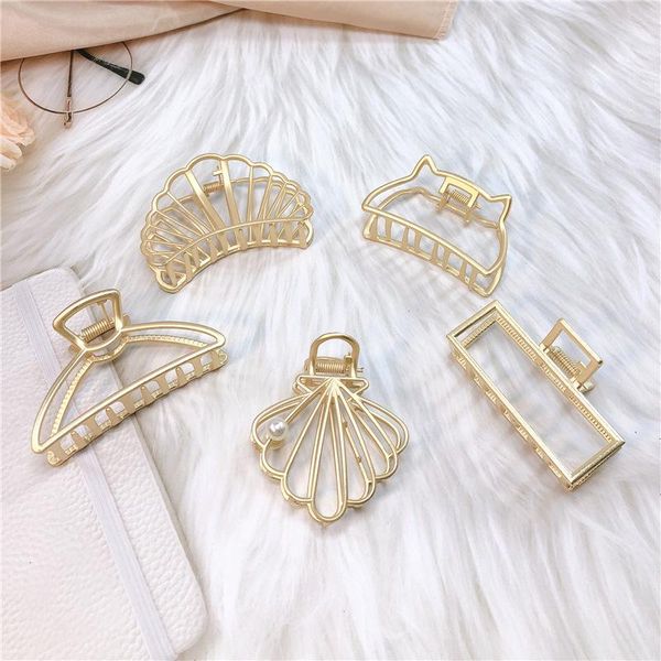 women girls geometric metal hair claw clip clamps crab diverse shape hairpin large size accessories gifts clips & barrettes, Golden;silver
women girls geometric metal hair claw clip clamps crab diverse shape hairpin large size accessories gifts clips & barrettes, Golden;silver