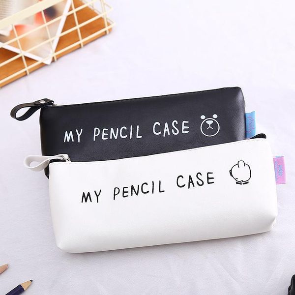 leather pencil bag pouches simple cute animal stationery organizer case korean black white pencilcase school bags
leather pencil bag pouches simple cute animal stationery organizer case korean black white pencilcase school bags